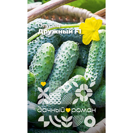 Фото Семена Огурец Дружный F1, 0,25 гр. Дачный роман